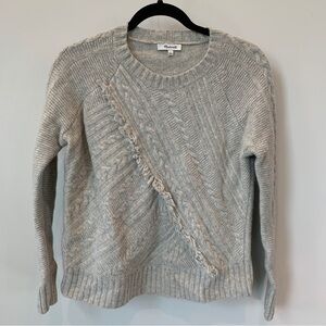 Madewell‎ Gray Ruffle Front Sweater Size S